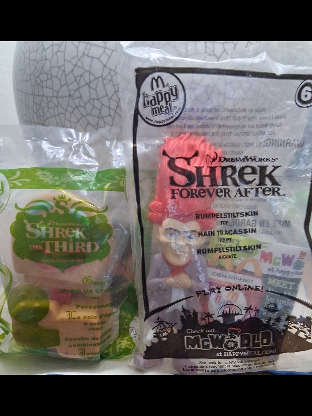 2007 & 2010 Shrek Forever After & Shrek The Third McDonald's Happy Meal Toys